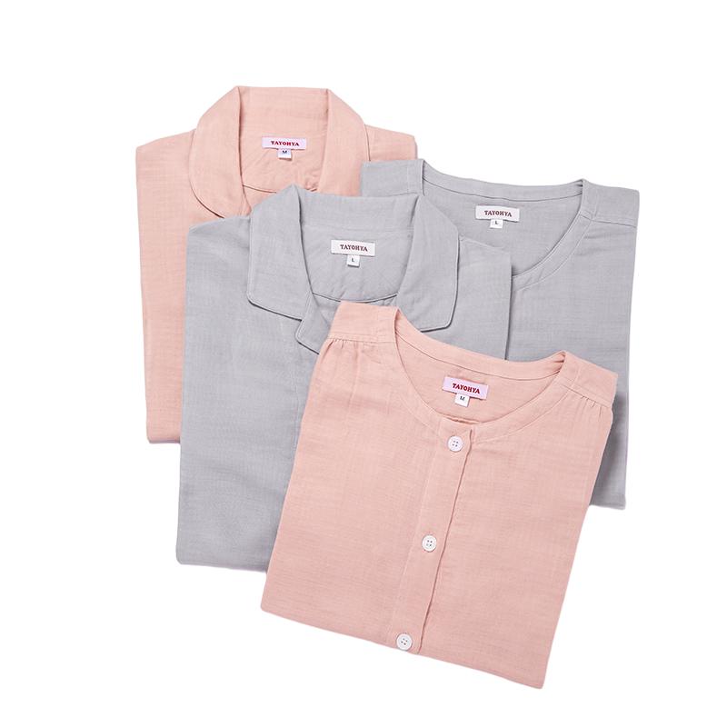 丝柔纺裸睡感极简主义舒适宽松 柔+家居服套装春秋款/短袖长裤