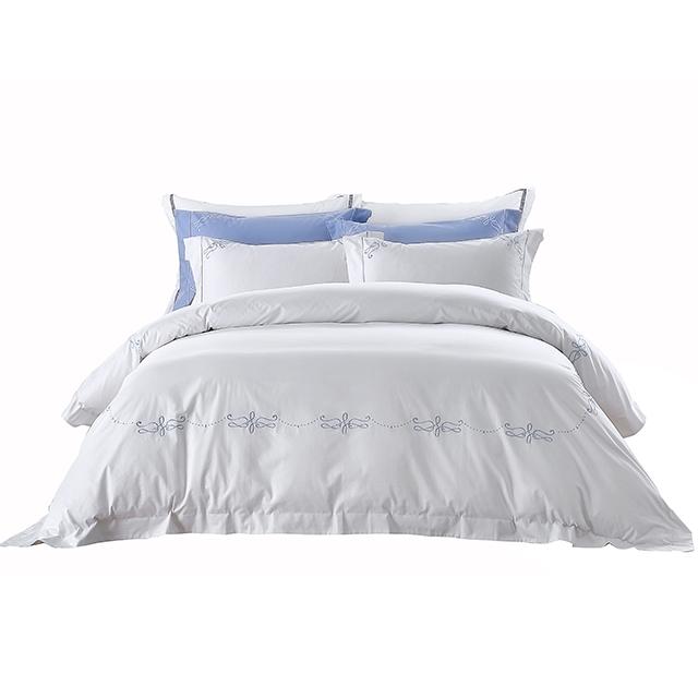 PIMA棉 雅-床品四件套-米白/蓝/200*230cm/2