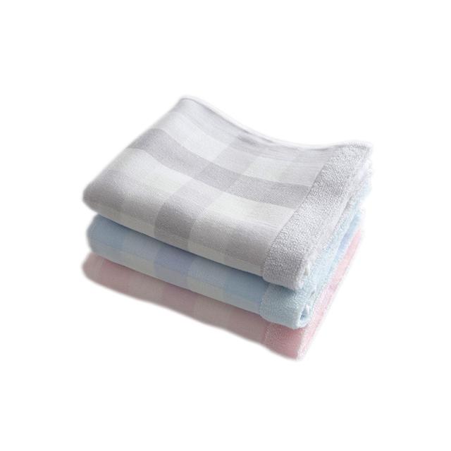 格格纹纱布面巾 毛巾